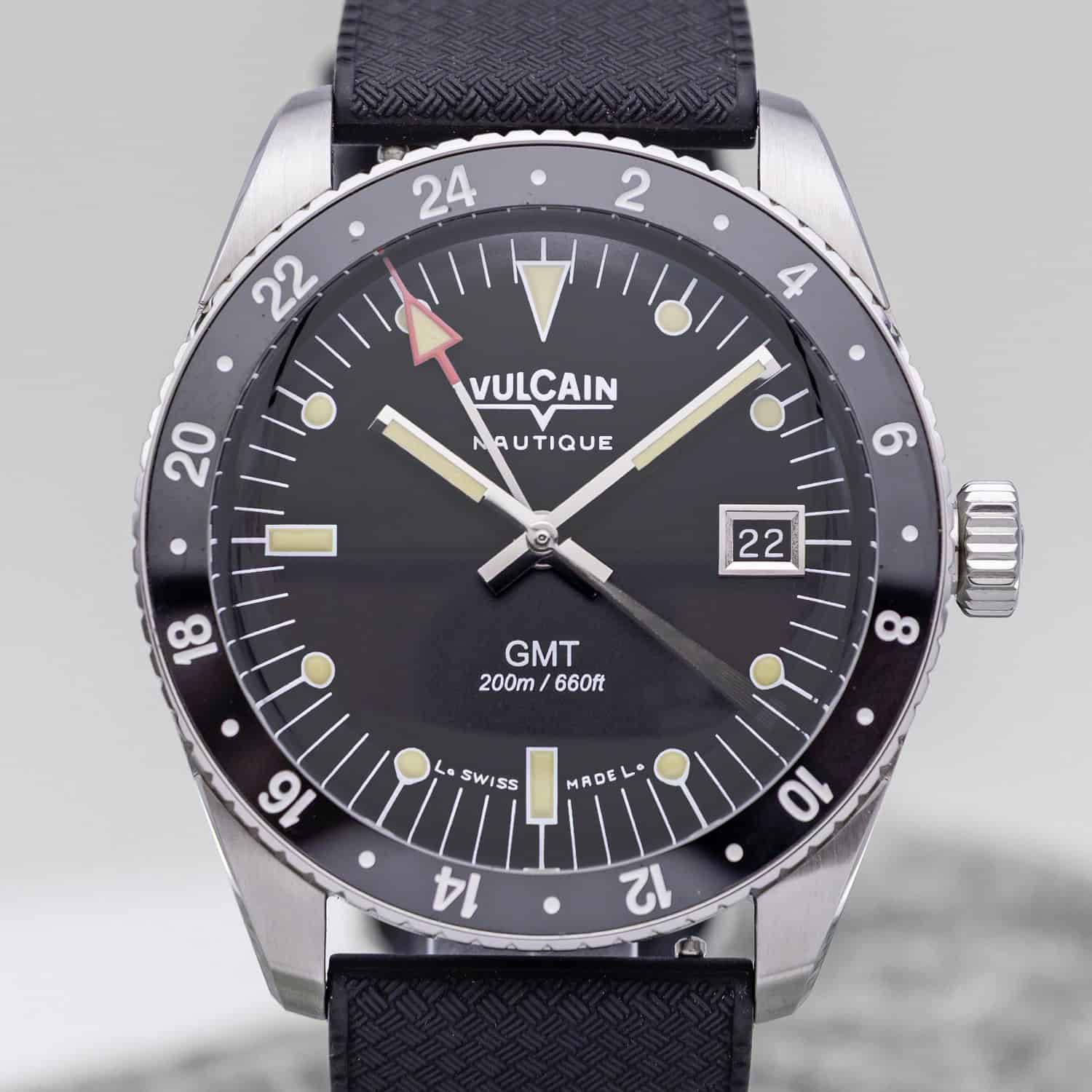 Vulcain Skindiver Nautique GMT Black