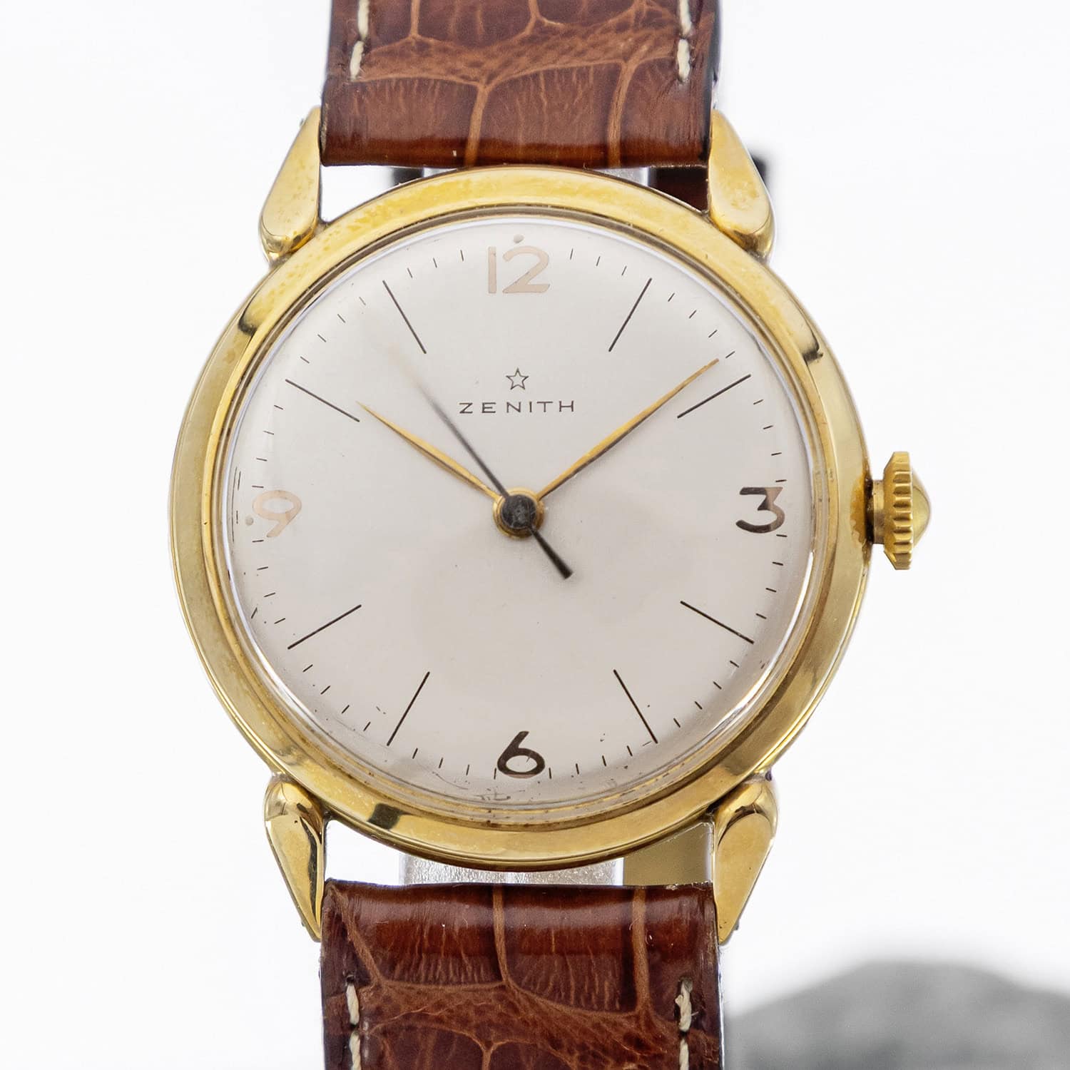 Zenith montre habillée vintage or
