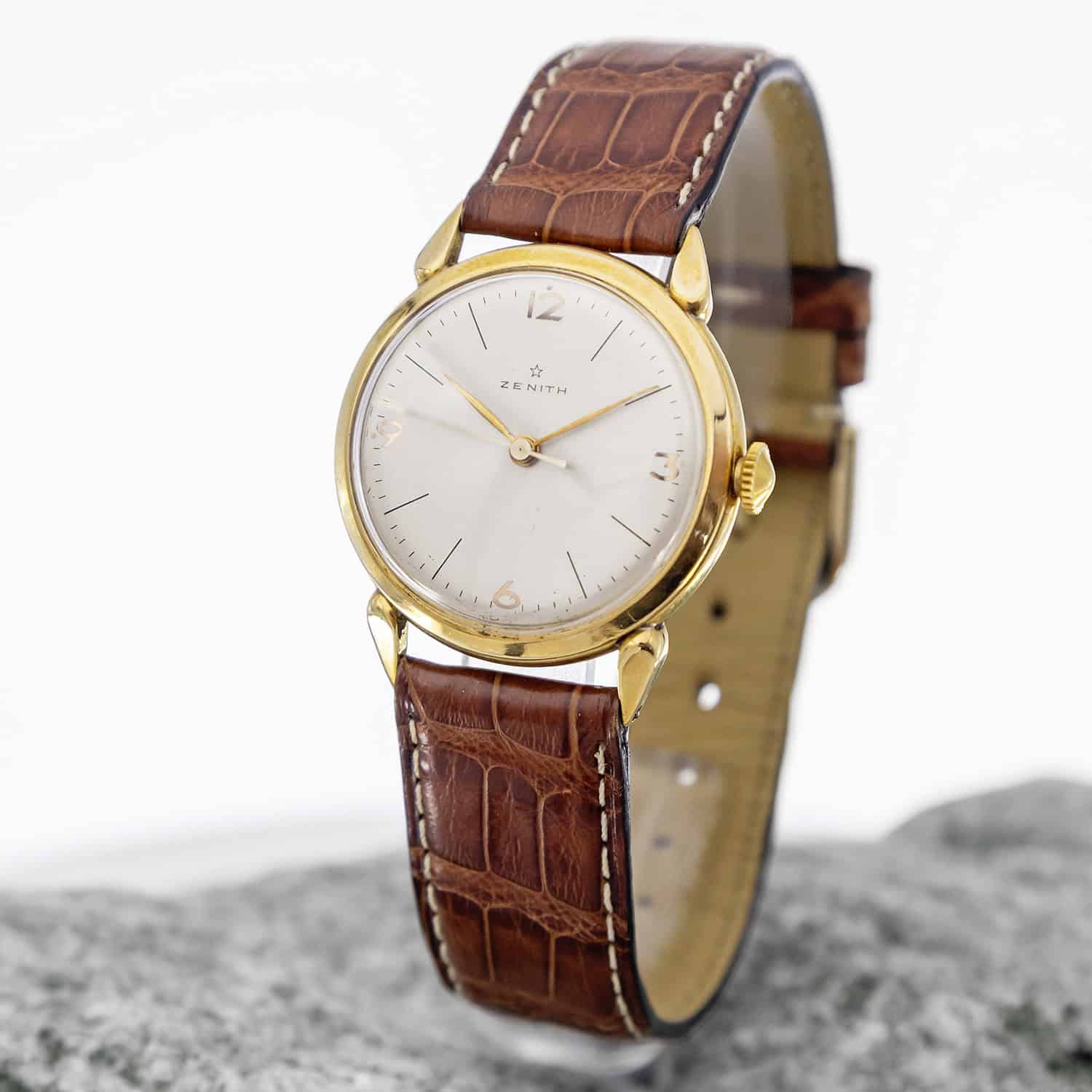 Zenith montre habillée vintage or – Image 2